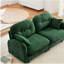 Causeuse en tissu d'ameublement en chenille, conception plissée matelassée, conception ergonomique, mousse haute densité, accoudoirs élégants, base en bois de haute qualité, convient aux salons, vert