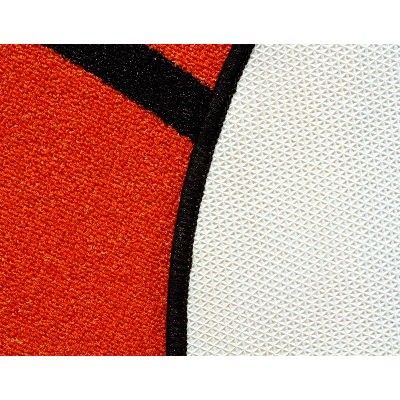 Furnish My Place Basketball Round Play Area Rugs for Kids | Round Shaped | Kindergarten Classrooms and Playrooms | Contemporary Design | Multicolor 