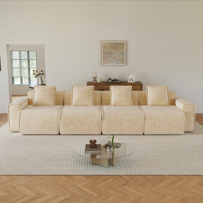 Canapé modulaire en velours à compression