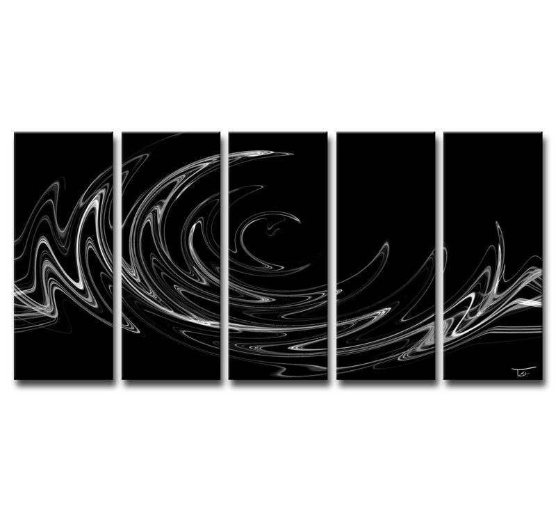 « aqueux trances vi », ensemble de 5 impressions sur toiles tendues