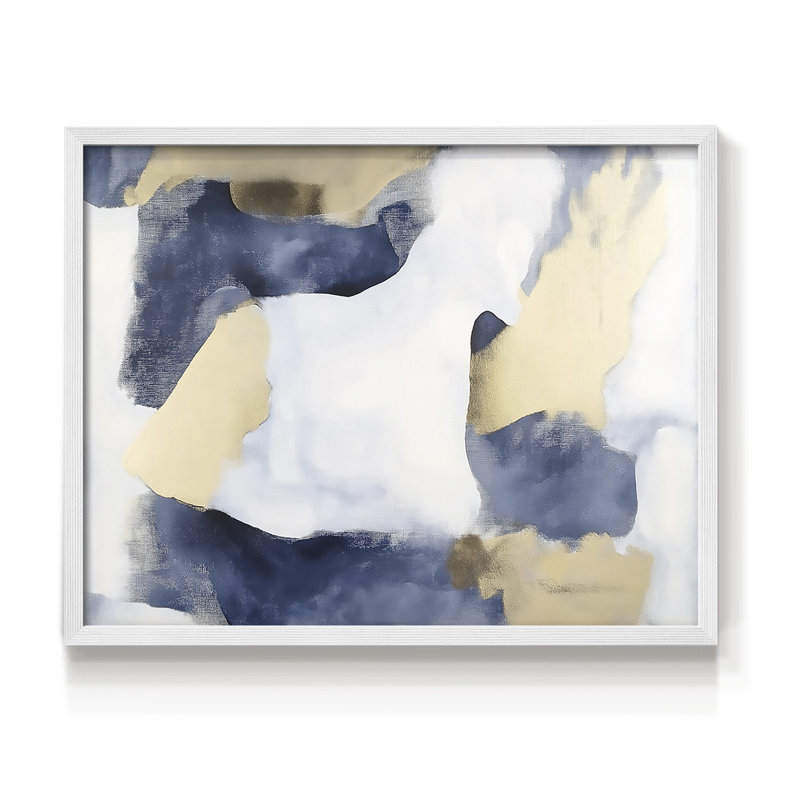 Abstrait, série XLV, reproduction encadrée, H 16 po x l 20 po, Blanc