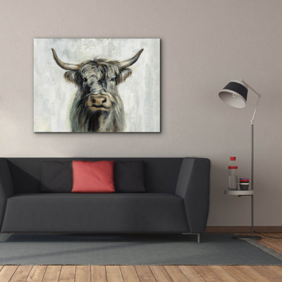 «Highland Cow Horizontal» par Silvia Vassileva, art mural sur toile
