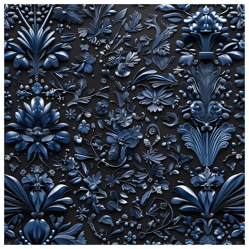 Édredon à motif floral complexe, Simple extra long