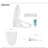 Bidet Seat With Side Knob - Automatic Lid Opening, Adjustable Heating, Detachable Toilet Lid, Temp & , Nozzle