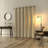 Dresden Slub Detail Magnetic Closure 100% Blackout Grommet Curtain Panel-116635918-116635917