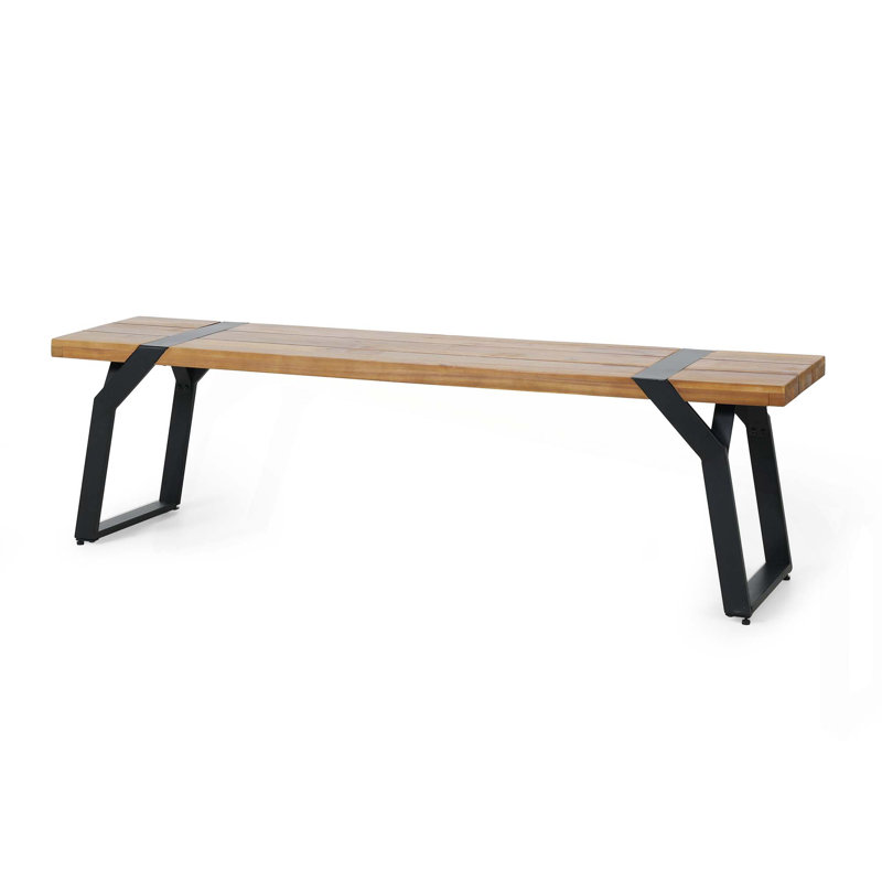 Banc de construction en bois durable pour patio, jardin ou porche