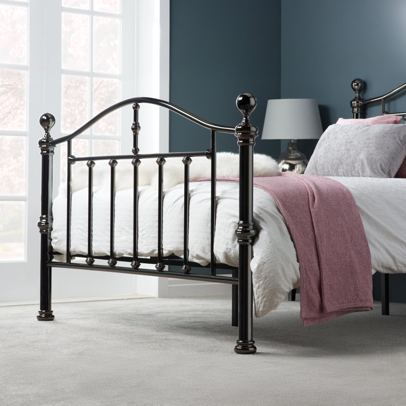 Crestfield Bed Frame, Double (4'6), Black Nickel