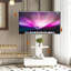 Meuble télé blanc réglable, de 32 à 75 pouces, avec tiroir coulissant et roulettes, idéal pour la décoration de votre chambre. Compatible avec les téléviseurs de 32 à 75 pouces. Convient aux espaces de vie.