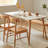 White + Burlywood Rectangular Solid Wood + Sintered Stone tabletop Dining Table-1706488321