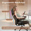 Desk Chair 2-Pack – Big & Tall Ergonomic Office & Vanity Chairs With Curved Backrest, Spring Cushion, Pu Or Suede-Like Leather, Rocking & Lock Function, Easy Assembly-1706846623