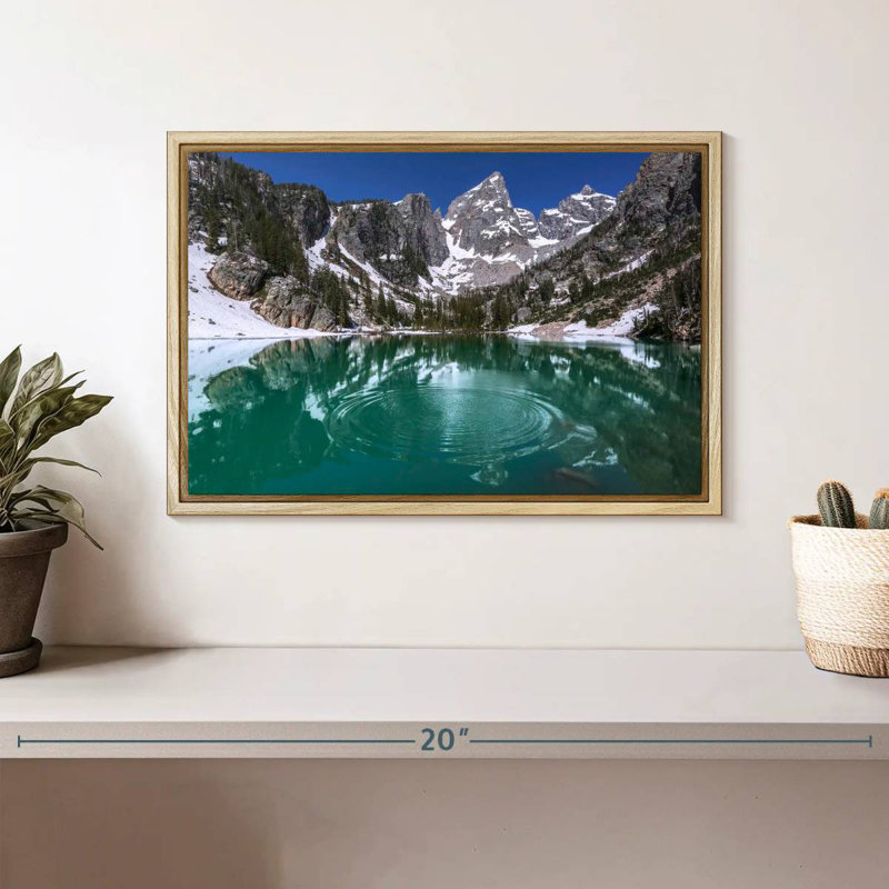 Delta Lake Grand Teton, Cadre flottant en bois naturel, 13 po x 9 po