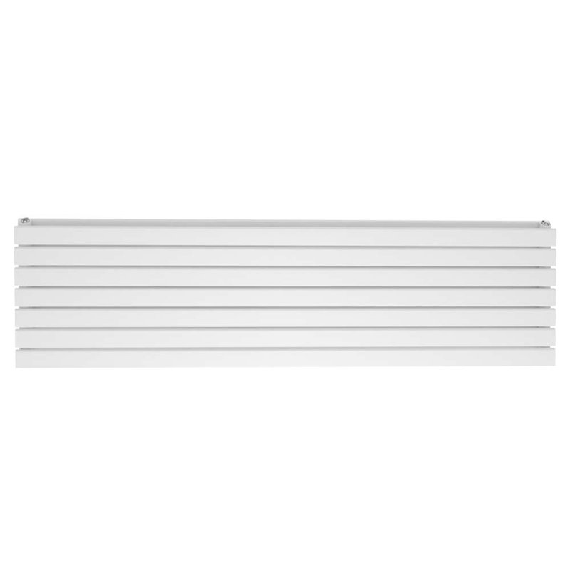 Pedro Horizontal Designer Radiator, 47.5cm H x 180cm W x 5.8cm D, White