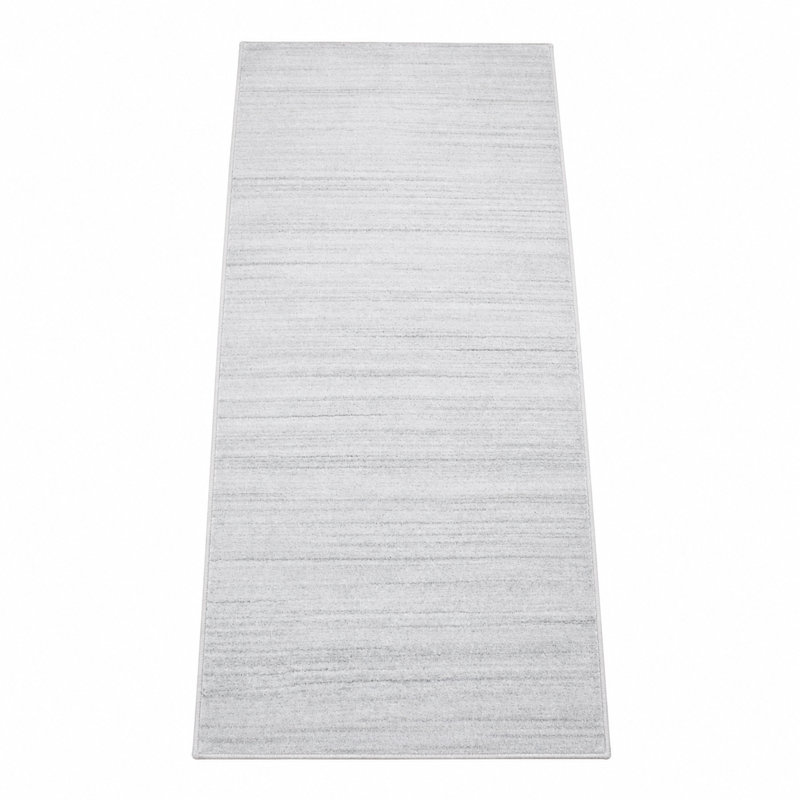 Tapis de couloir ivoire en soie et bambou tissé à la main | Chemin de table 9 mm, Tapis de couloir 3 pi x 12 pi