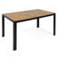 Élégante table de salle à manger - bois et fer, 59,3L x 35,5W 30H pouces, fabrication en fer à finition renversée, plateau de table