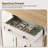 35.4" Mobile Rolling Kitchen Island with Trash Can Storage and Charging Station-1900932676