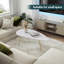 Table basse moderne moderne avec tables ovales blanches pour le salon
