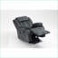 Fauteuil inclinable inclinable et inclinable - Massage & amp; Chauffage, rembourré | Bleu marine | Argent brossé