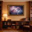 Galaxie nébuleuse Galaxy PrintOrnate - cadre doré décoratif-230973477