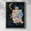 Moonlight Flowers III, reproduction encadrée - bois massif-771889538