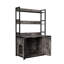 Armoire intérieure pour chat avec étagère de rangement, portes doubles et bloc-notes, grand bac à litière gris caché