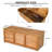 47 Gallon Acacia Wood Storage Bench Box For Patio Garden Deck