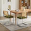 Velvet Upholstered Dining Chair Set with  Cane Back, Metal Base-24820258