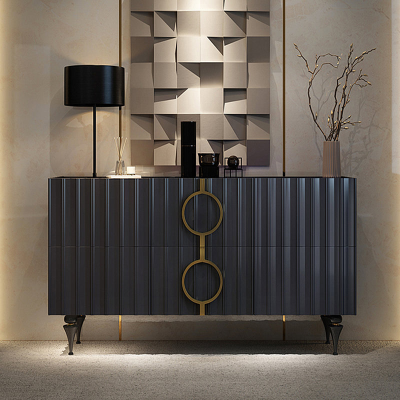 Armoire de rangement moderne à tiroirs de luxe, H 35,43 po x l 62,99 po x P 15,75 po