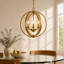 Lustre en forme de globe à 3 lumières de style bougie Rosedale