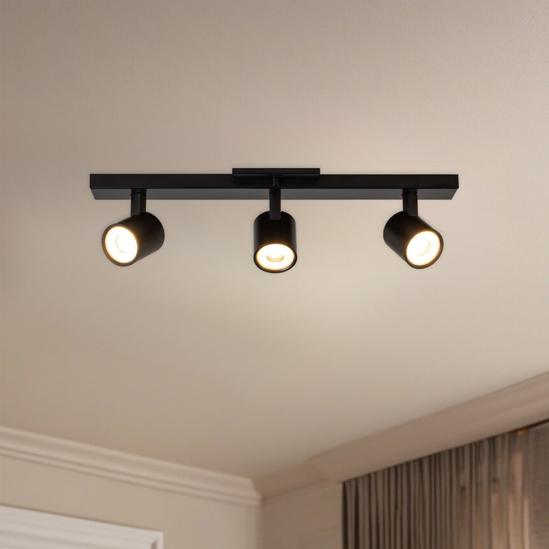 Arnold 3-Head Black LED Track Lights