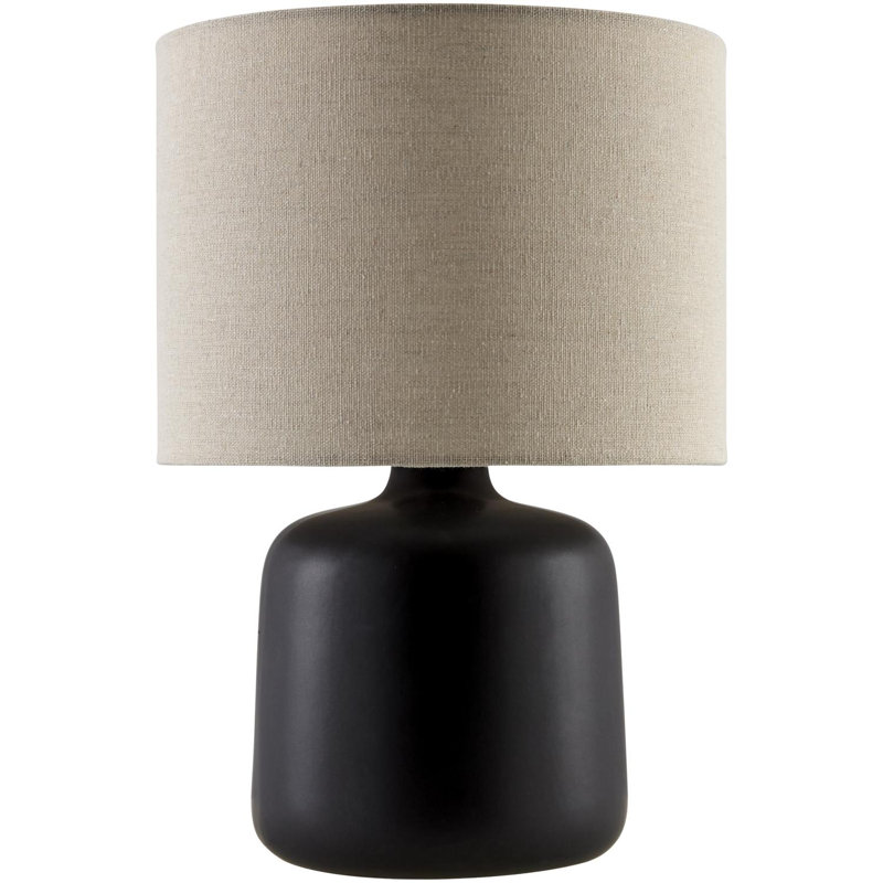Lampe de table Pramit, Noir, noir, noir, noir