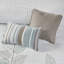 Élégant ensemble de courtepointe réversible brodée bleue 6 pièces avec coussins décoratifs - double / grand