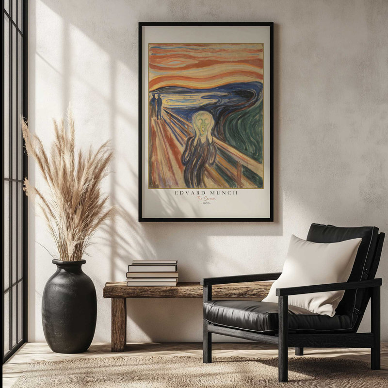 «The Scream» par Edvard Munch v3 , Or poli, H 15,25 po x l 12,25 po