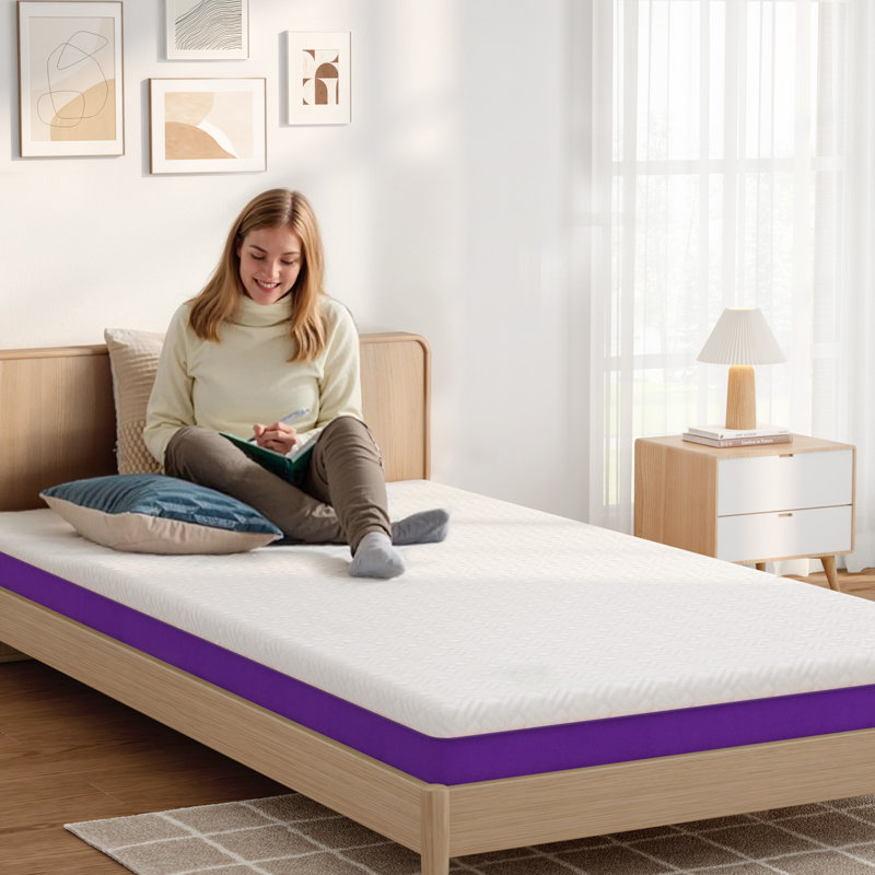 Gel Memory Foam Medium Mattress, Twin Size Mattress With Removable Washable Cover, 6", Twin