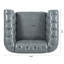 Fauteuil Lumira Classic gris 1 place avec dossier capitonné pour salon