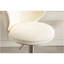 Tabourets de bar en acier inoxydable titane, chaise de bar en cuir de qualité moderne avec dossier, hauteur réglable pivotante pour le comptoir de la cuisine et la salle à manger (blanc 1 pièce)-1427383068