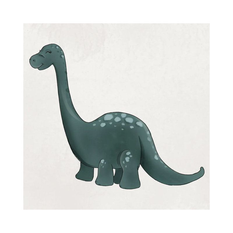 Brontosaurus by Katie Bryant - Wrapped Canvas Gallery-Wrapped Canvas Giclée, 30.48 cm H x 30.48 cm W