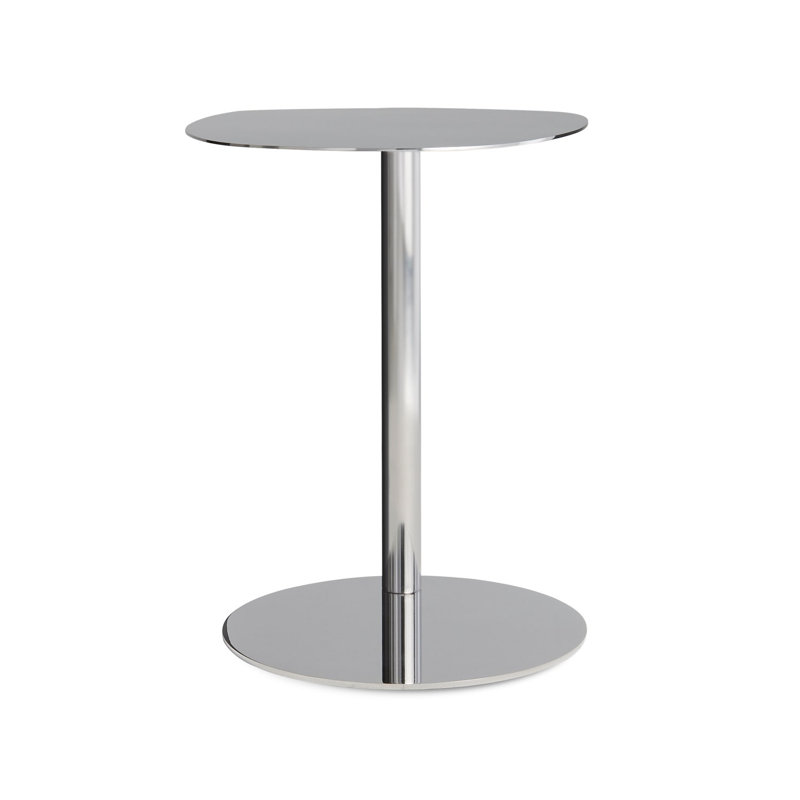 Table de bout Swole, H 20 po x l 20 po x P 15 po, Acier inoxydable poli