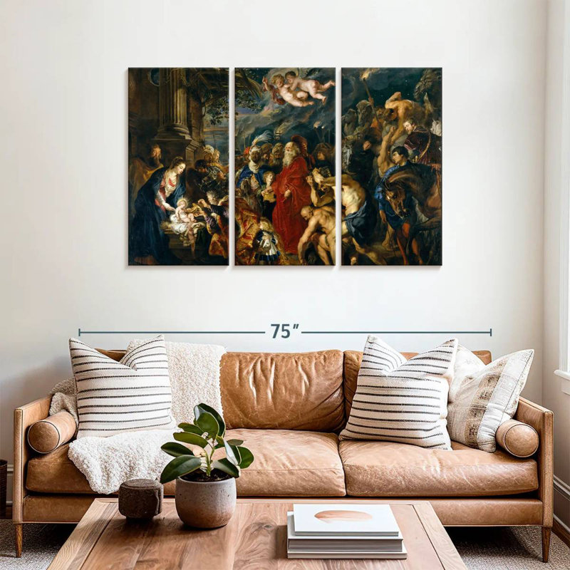 Leisha adoration des mages 1609, H 36 po x l 57 po
