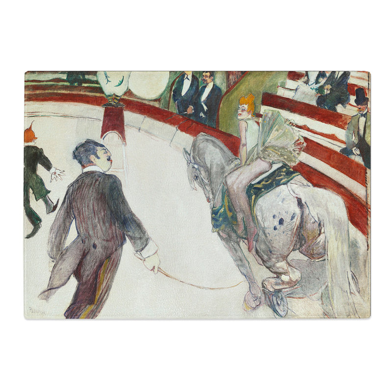 The Cirque Fernando by Henri De Toulouse-Lautrec Chopping Board, 28.5cm W x 39cm L