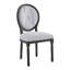 Chaise d'appoint capitonnée à dossier King Louis en noir / gris clair-174755050-174755048