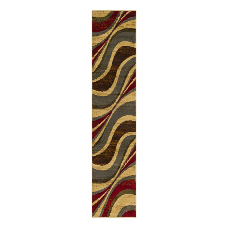 Ivetta Performance Abstract Indoor Rug, Runner 2'2" x 10'