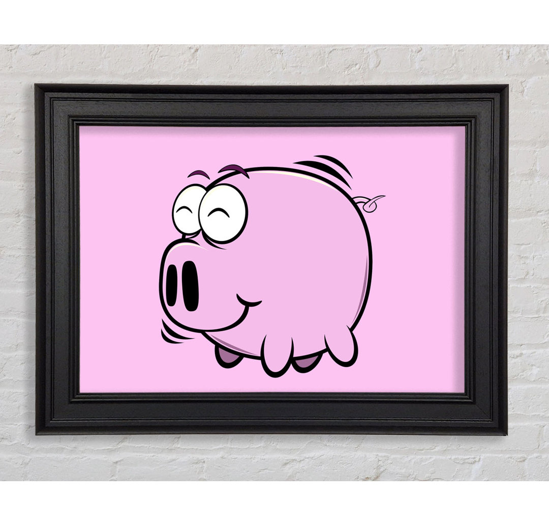 Happy Pig - Bilderrahmen Kunstdrucke