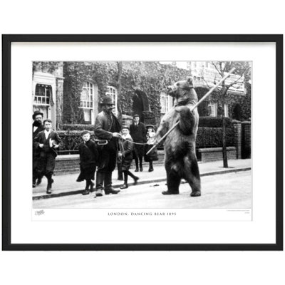 London, Dancing Bear 1895 1 Piece Single Picture Frame Wall Art