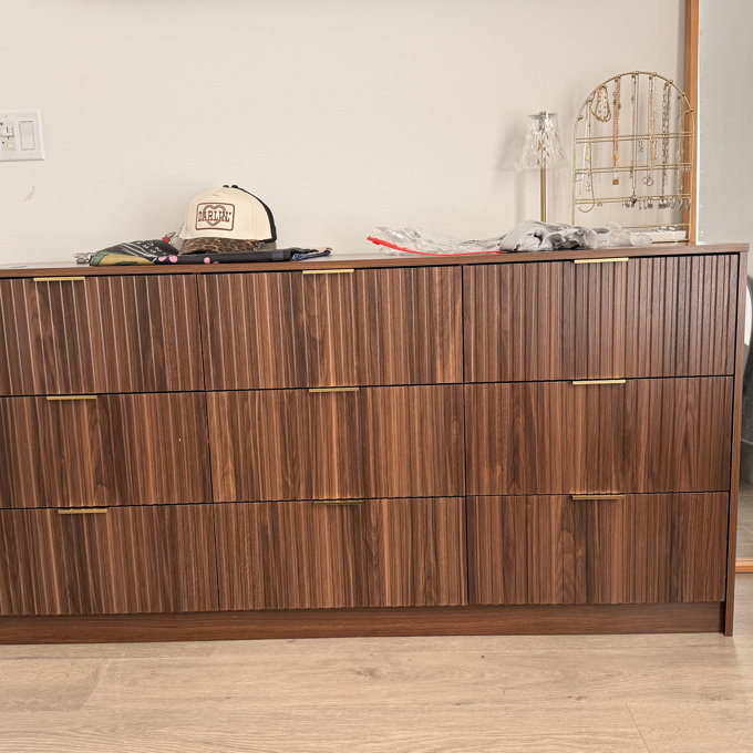63" W 9 - Drawer Dresser - Dark Brown