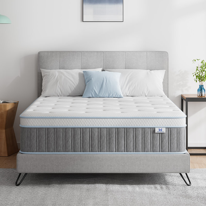 8''/10''/12'' Medium Gel Hybrid Mattress, Spring In A Box, OEKO-TEX® Certified, 8", Full