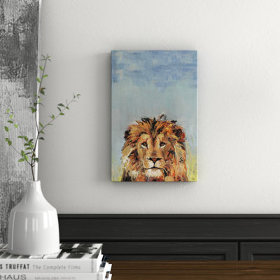 Bonjour Lion II Wrapped Canvas Painting