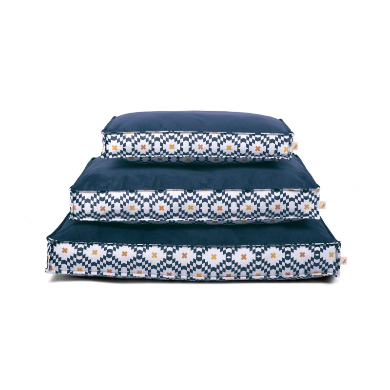 Coussin Boxy Bed, L 28 po x P 20 po x H 4 po, Bleu de cobalt