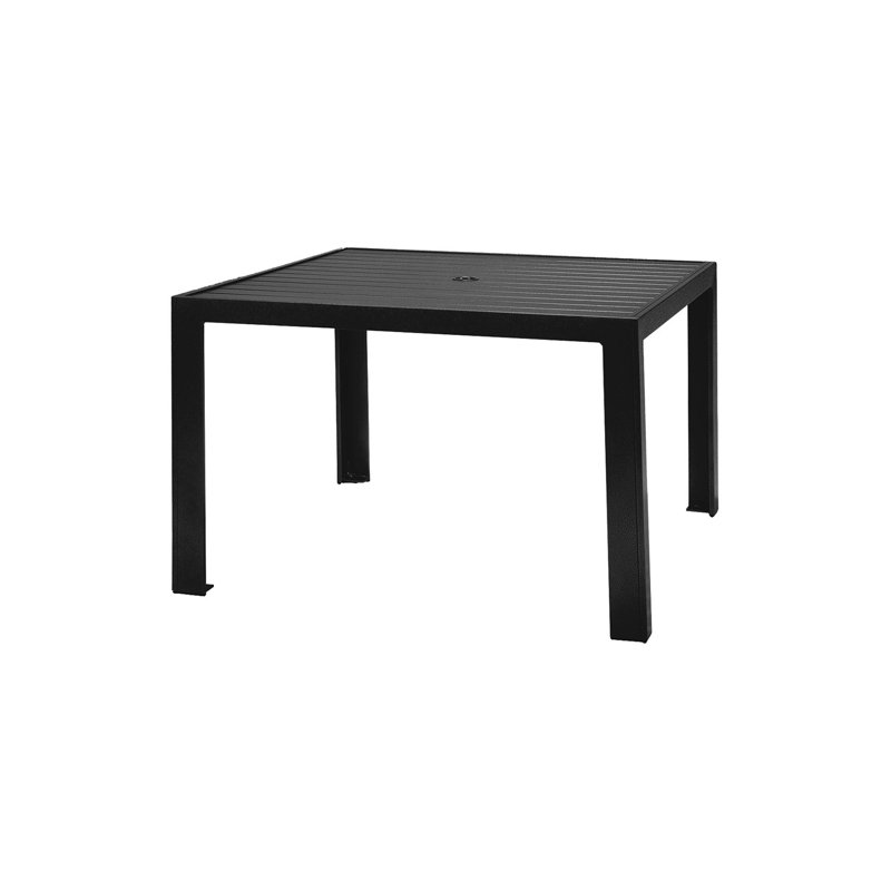 Jinah Outdoor Square Dining Table, 36" W x 36" L x 29.25" H, Obsidian