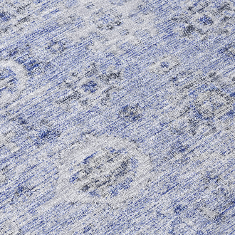 Andorra Blue Washable Indoor-Outdoor Rug - , 9' x 12'
