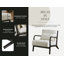 Fauteuil d'appoint de style moderne Mid-Century Yashira Cann avec coussin lombaire amovible, pieds en bois massif, siège blanc-1029735709